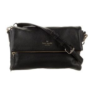 KATE SPADE NEW YORK Leather Fold-Over Crossbody Bag